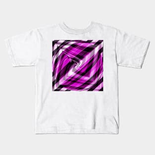 Purple with diagonals Kids T-Shirt